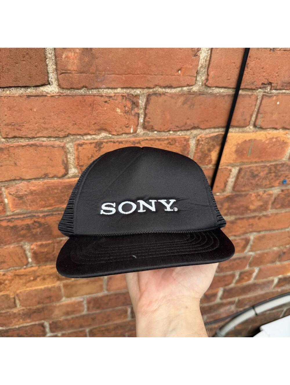 vintage Sony SnapBack trucker hat 00s OS